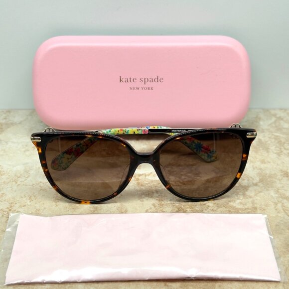 kate spade Accessories - Kate Spade Kristina Tortoise 54mm Sunglasses Hello Sunshine Flower Gradient NOTE